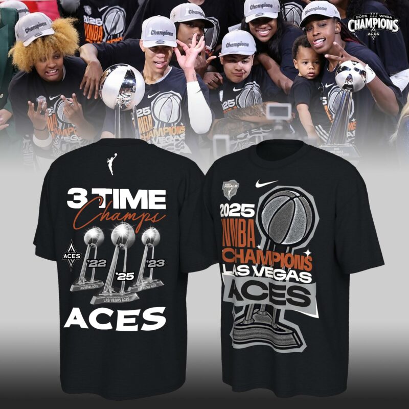 Las Vegas Aces 2025 WNBA Champions Locker Room T-shirt