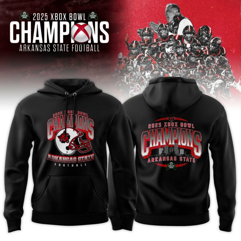 Arkansas State Red Wolves 2025 Xbox Bowl Champions Hoodie