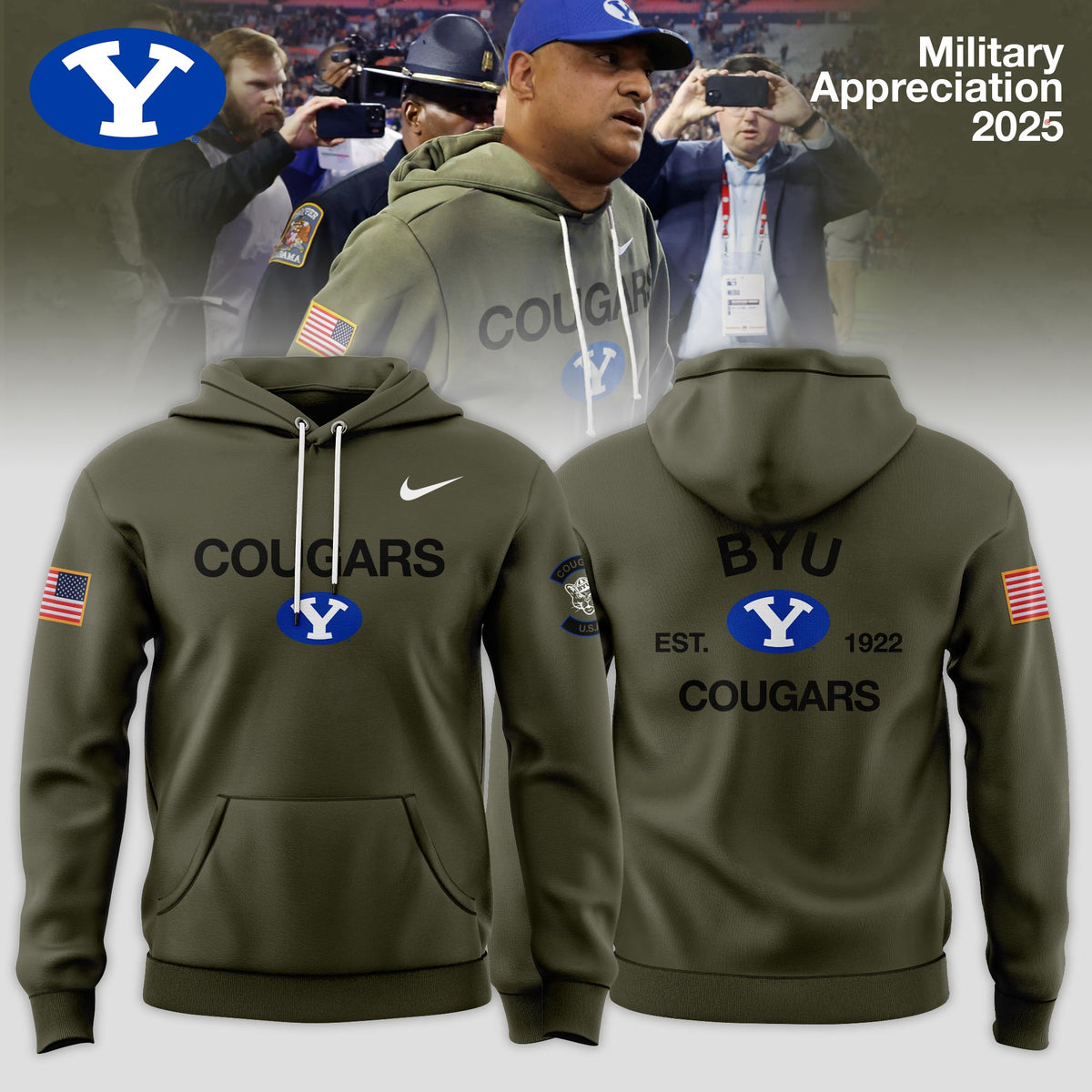 BYU Cougars 2025 Military Appreciation Limited Edition Hoodie