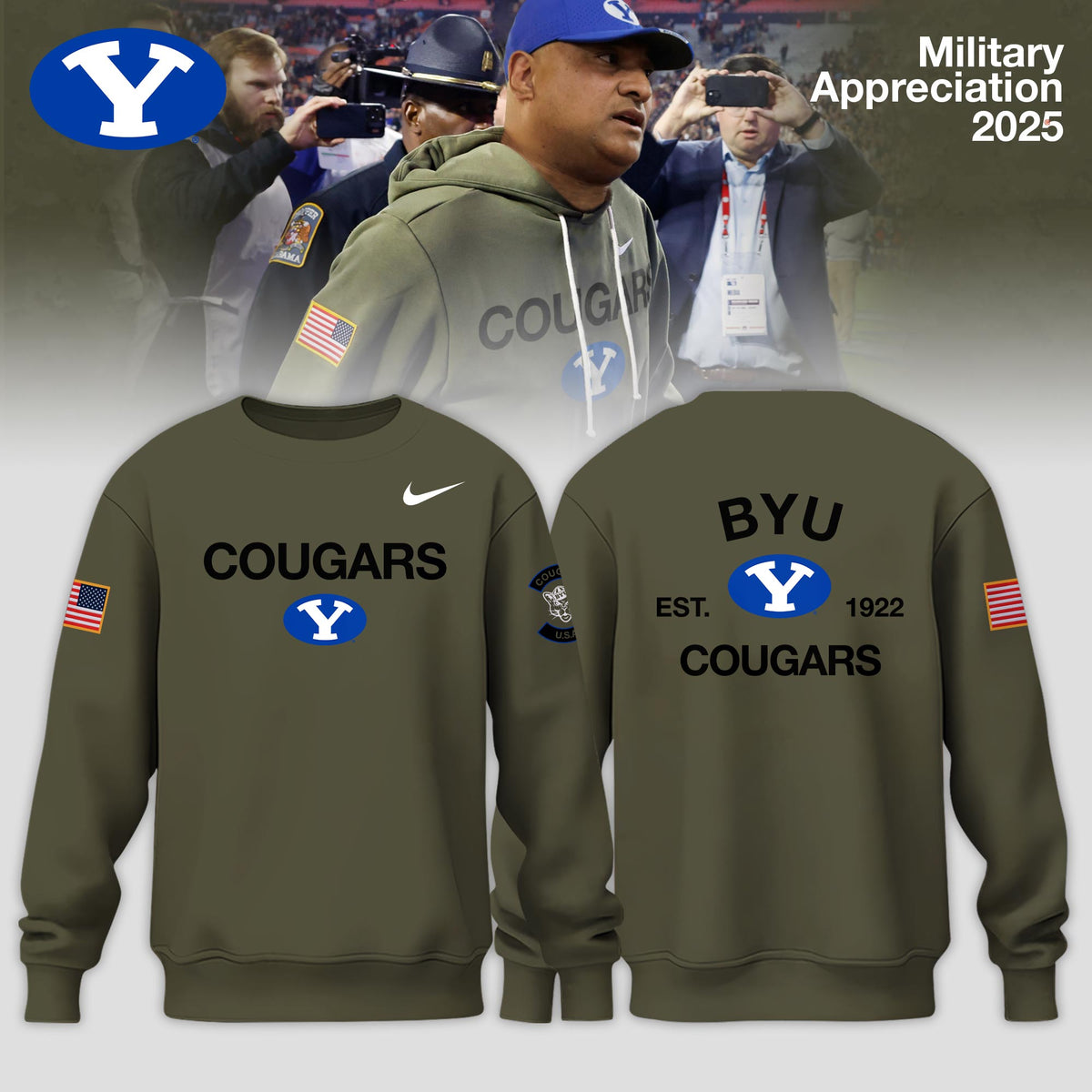 BYU Cougars 2025 Military Appreciation Limited Edition Sweatshirt