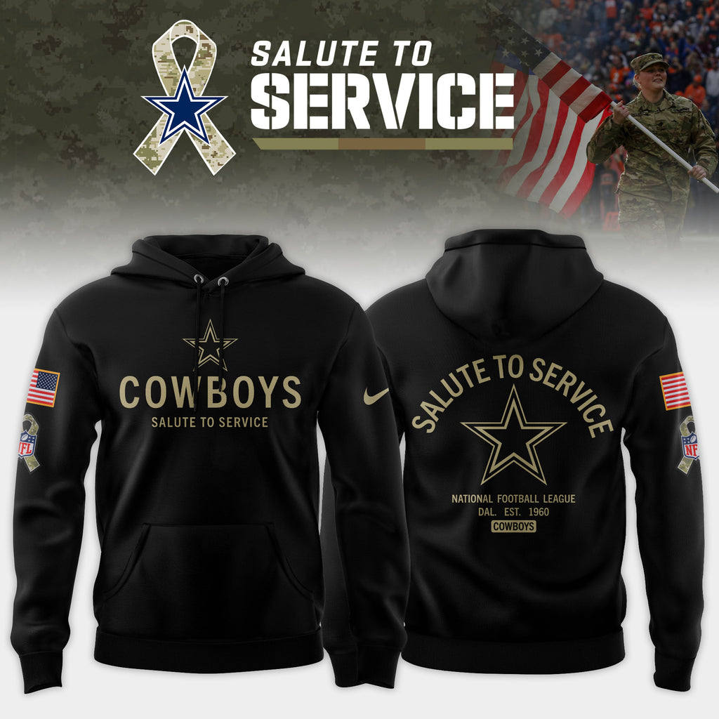 _ Dallas Cowboys 2025 Salute to Service Limited Hoodie - Black