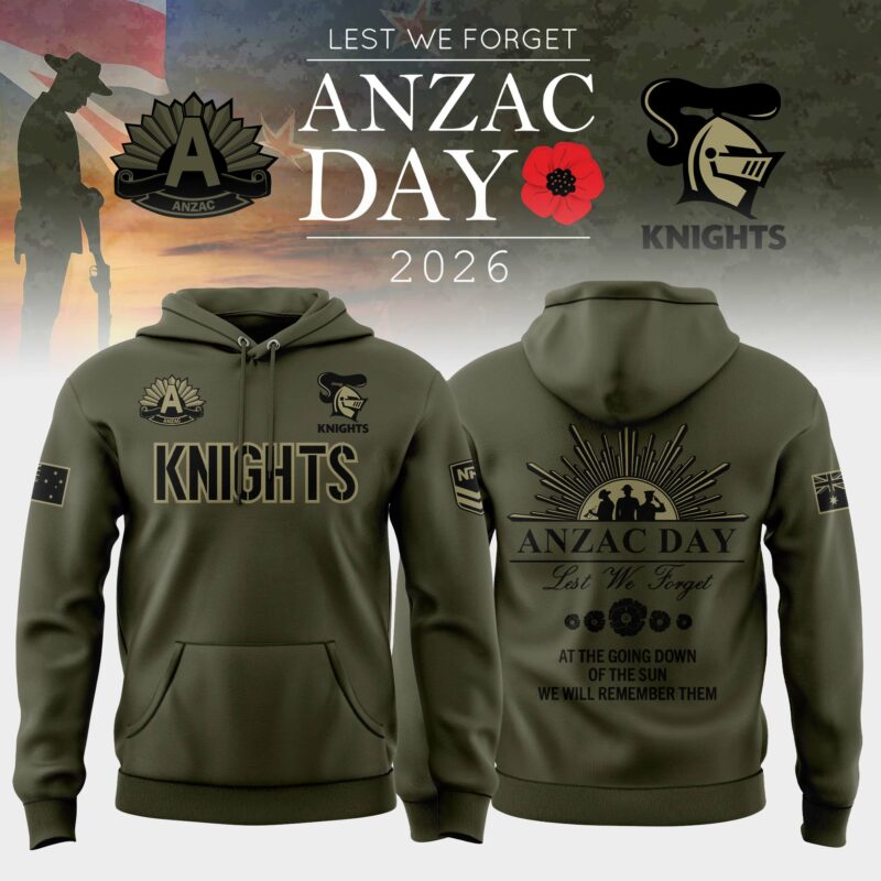 Newcastle Knights Anzac Day Hoodie