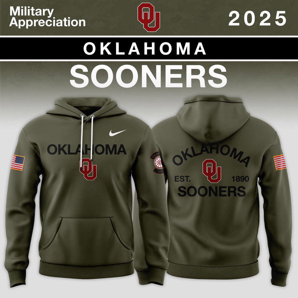 Oklahoma Sooners 2025 Military Appreciation Limited Edition Hoodie