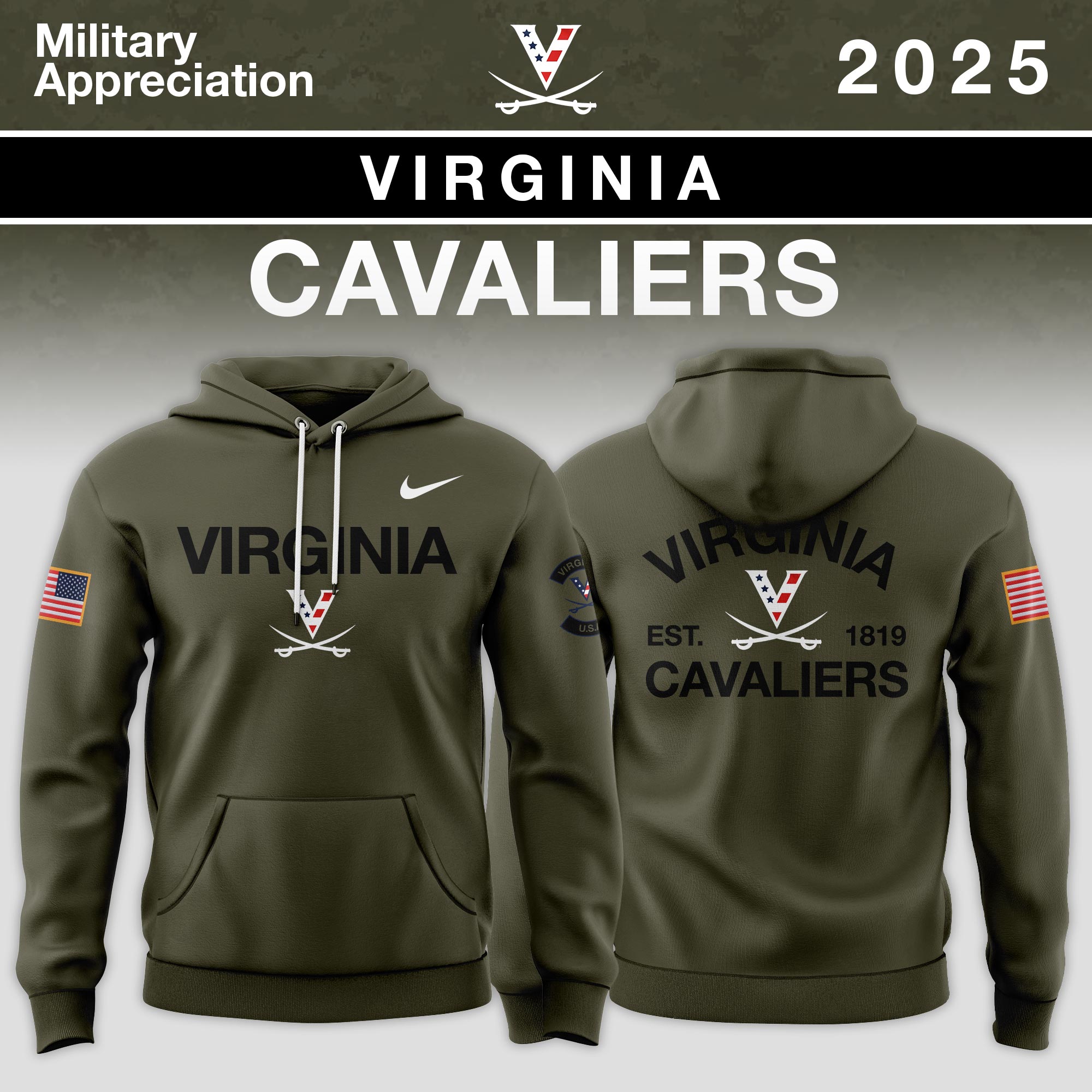 Virginia Cavaliers 2025 Military Appreciation Limited Edition Hoodie
