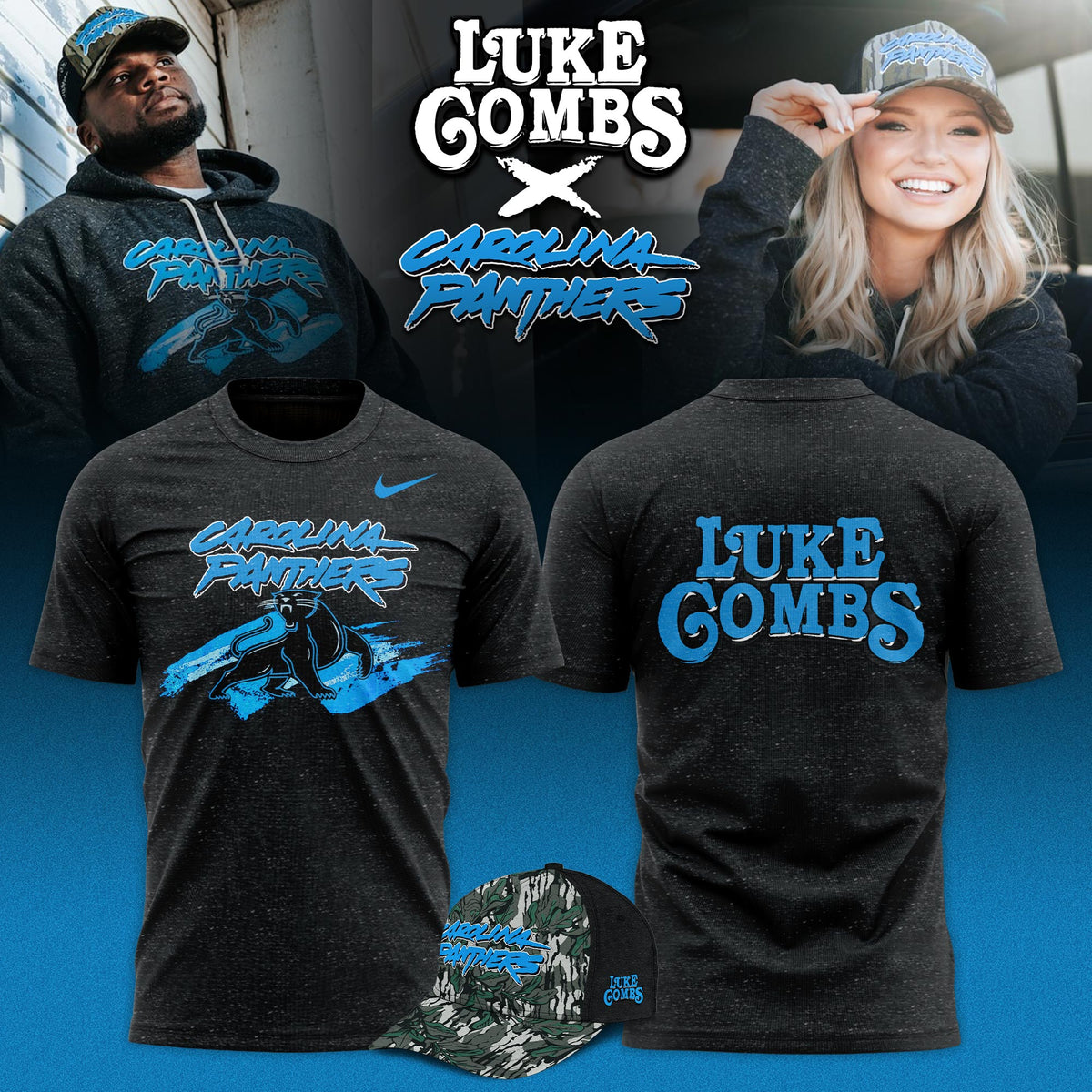 Luke Combs x Carolina Panthers 2025 Limited Edition T-shirt