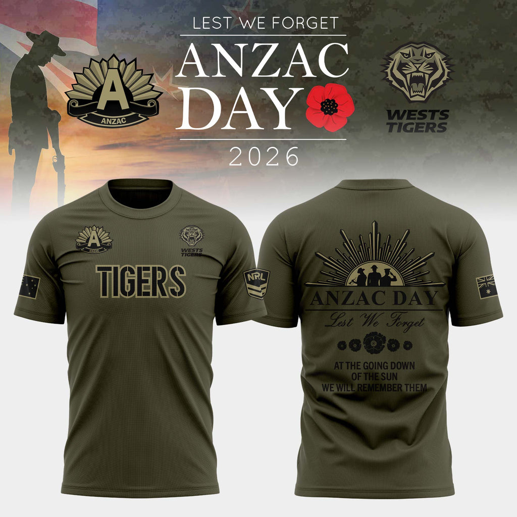 Wests Tigers Anzac Day T-shirt