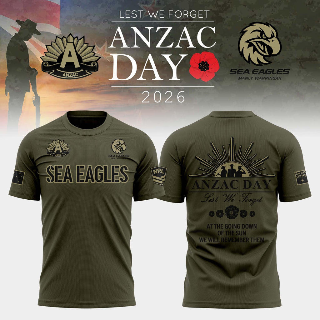 Manly Sea Eagles Anzac Day T-shirt