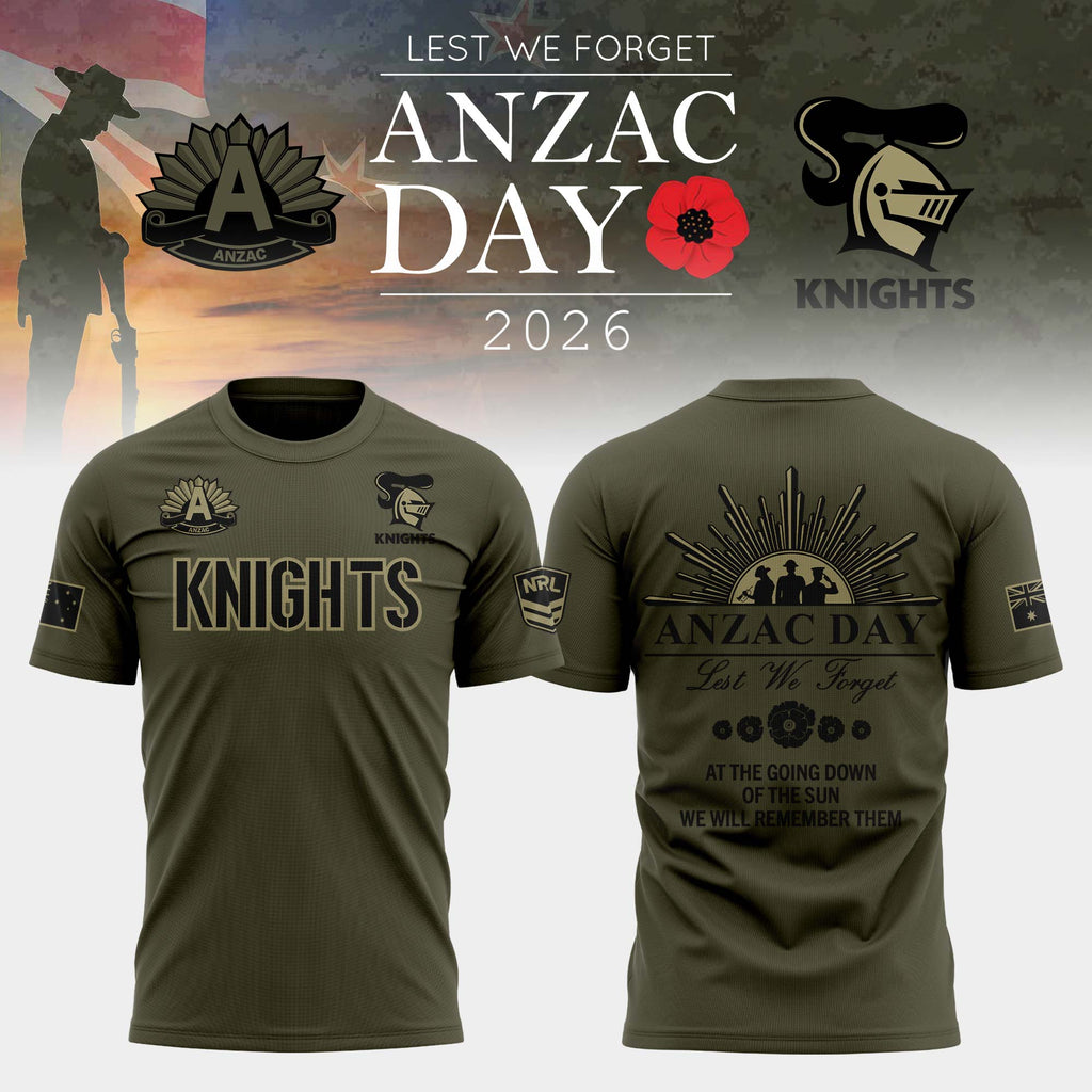 Newcastle Knights Anzac Day T-shirt