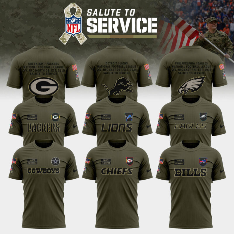 _ NFL Teams 2025 Salute to Service Limited T-shirt