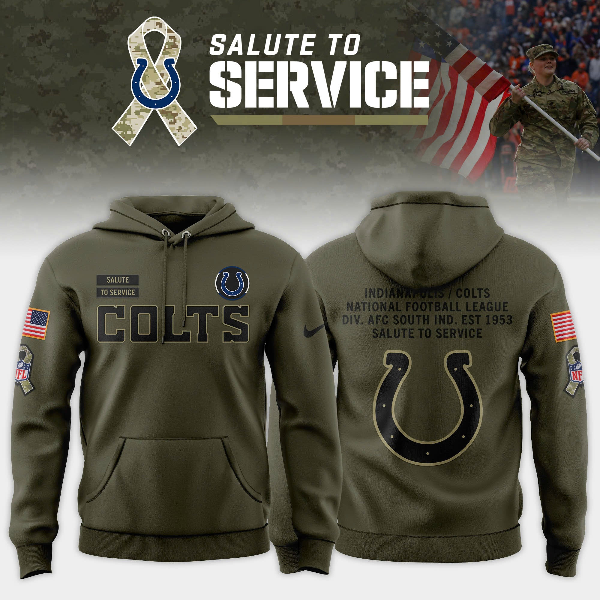 Indianapolis Colts 2025 Salute to Service Limited Hoodie
