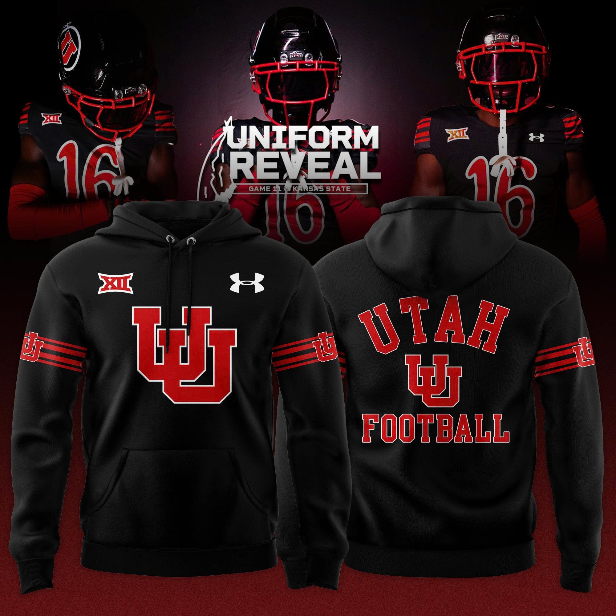Utah Utes Black Throwbacks Hoodie - Black