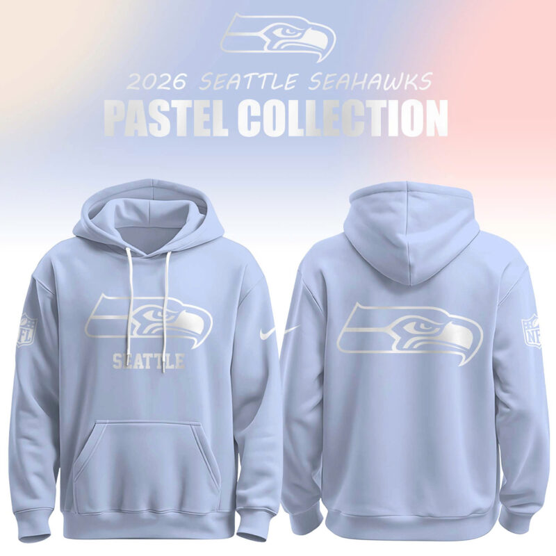 Seattle Seahawks 2026 Travel Pastels Hoodie - Light Blue