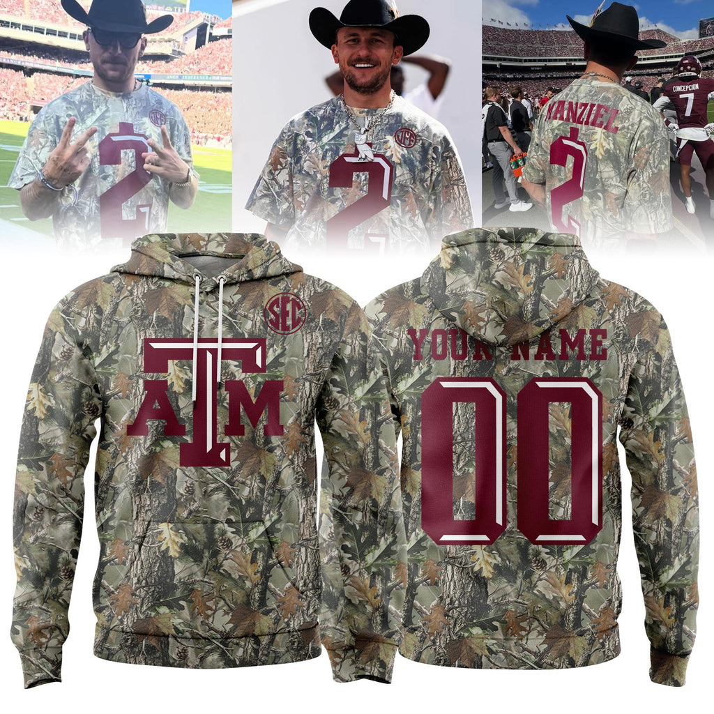 _ Texas A&amp;M Aggies Camo Limited Edition Custom Hoodie