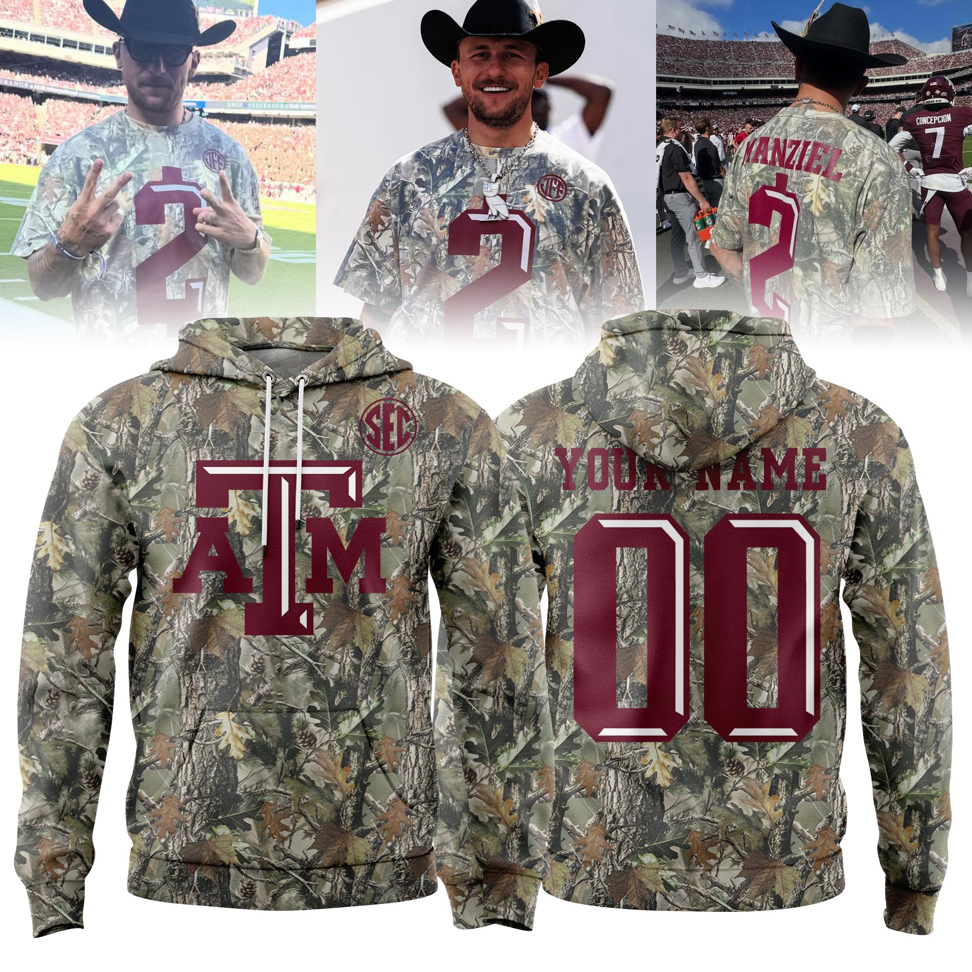 _ Texas A&amp;M Aggies Camo Limited Edition Custom Hoodie
