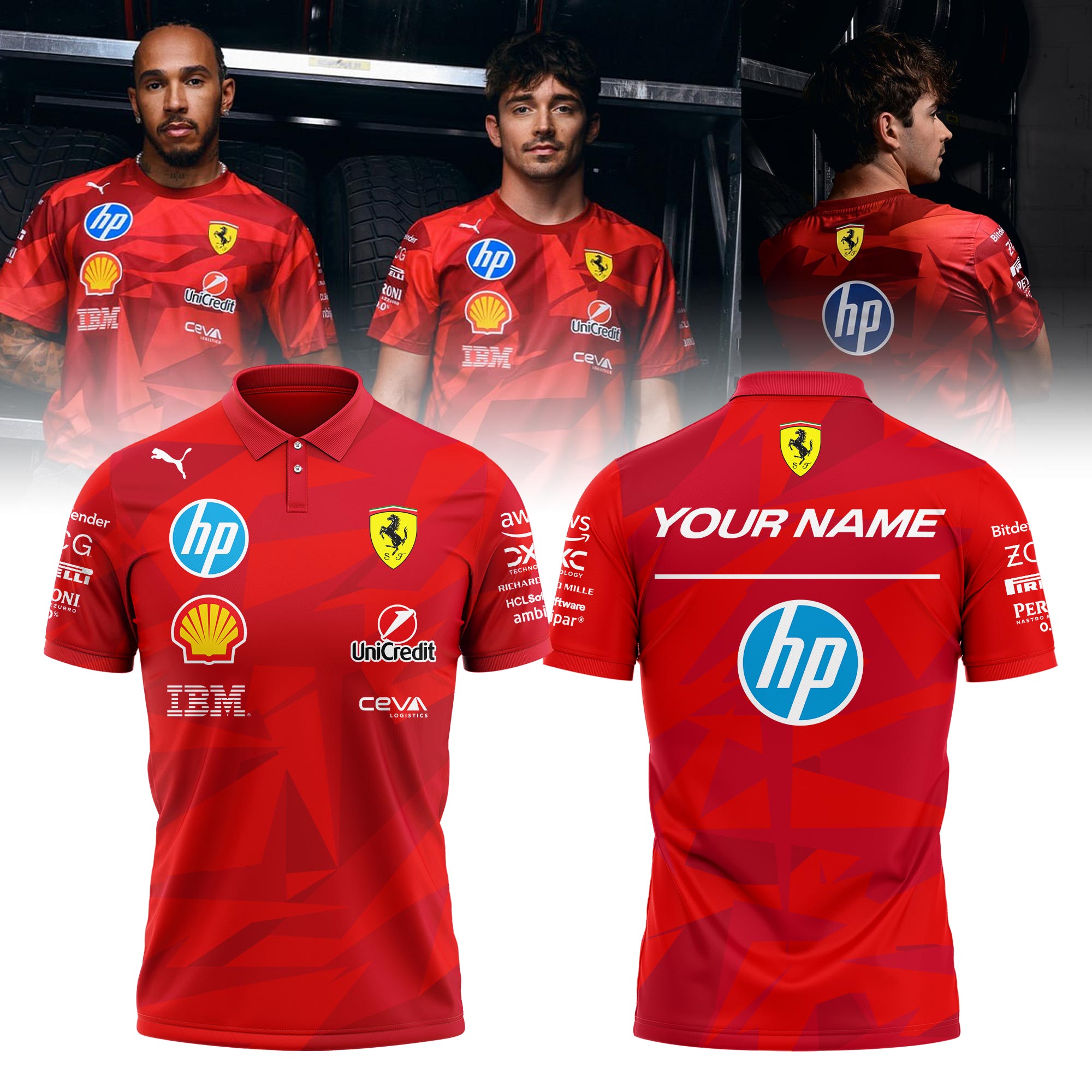 Scuderia Ferrari 2025 Special Edition Las Vegas Race Custom Polo