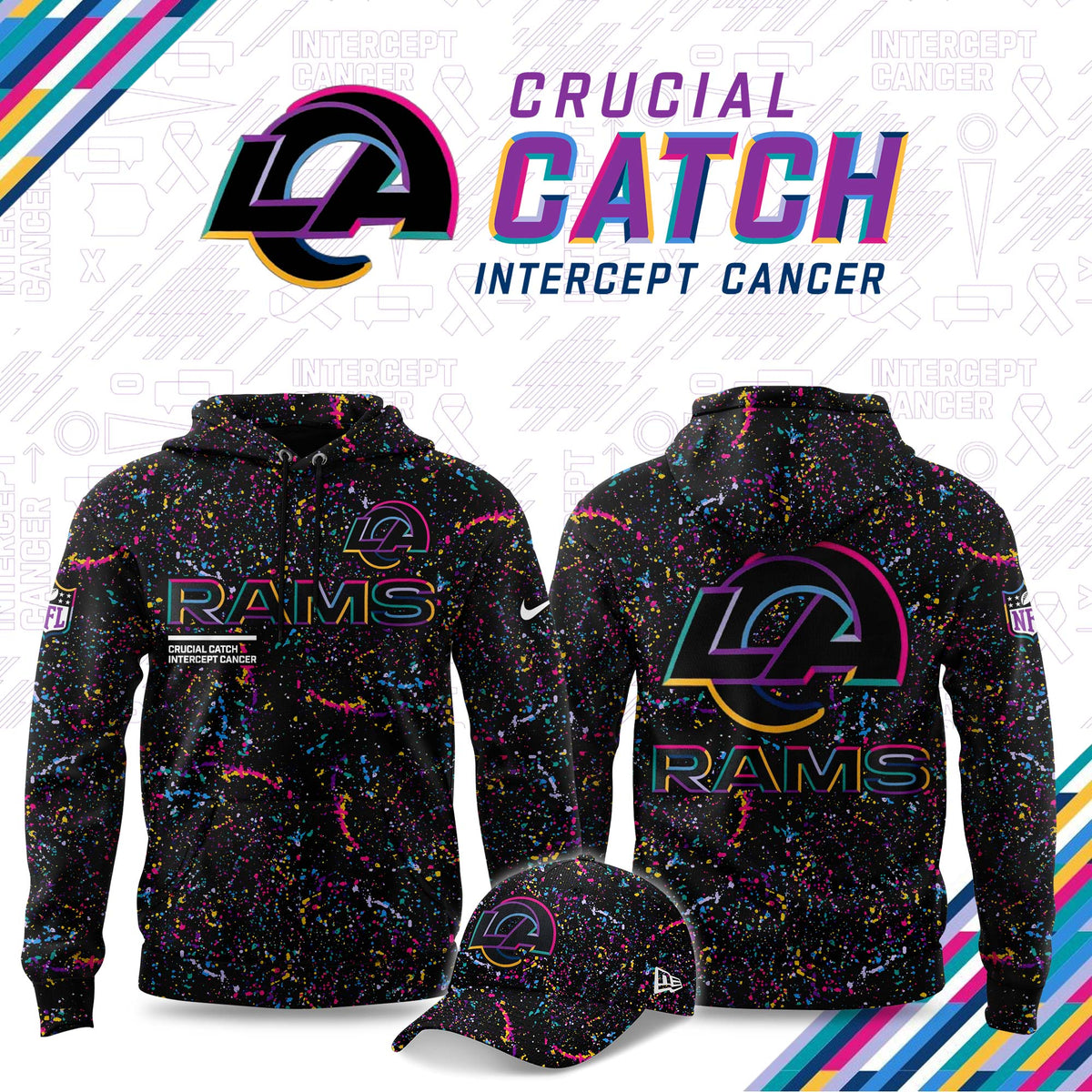 Los Angeles Rams Crucial Catch 2025 Limited Hoodie