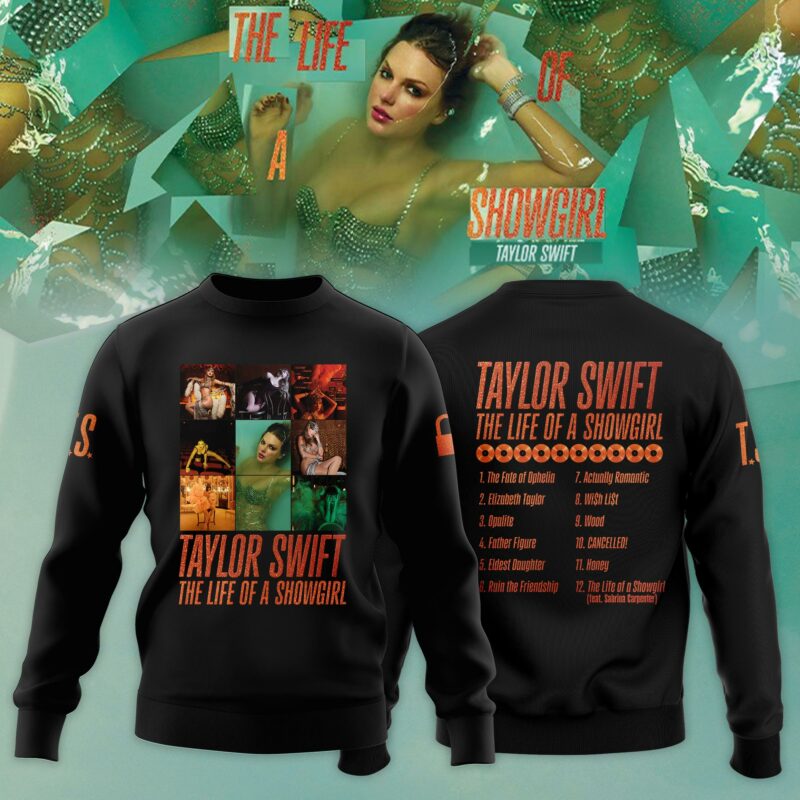 Taylor Swift "The Life of a Showgirl" Album 2025 Limited Editions Sweatshirt - Black