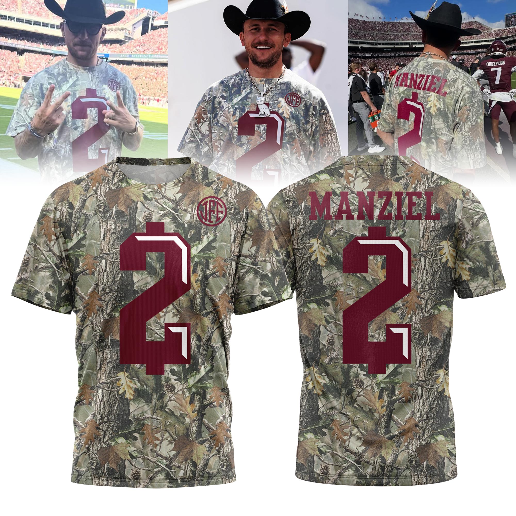 Johnny Manziel Texas A&amp;M Aggies Camo Limited Edition T-shirt