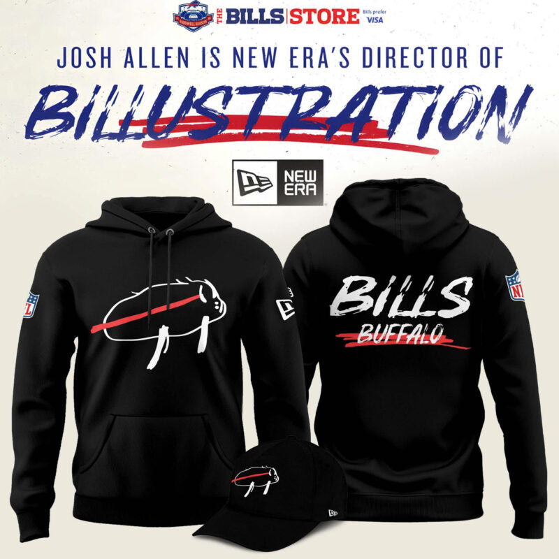 _Buffalo Bills Charging Potato Black Hoodie