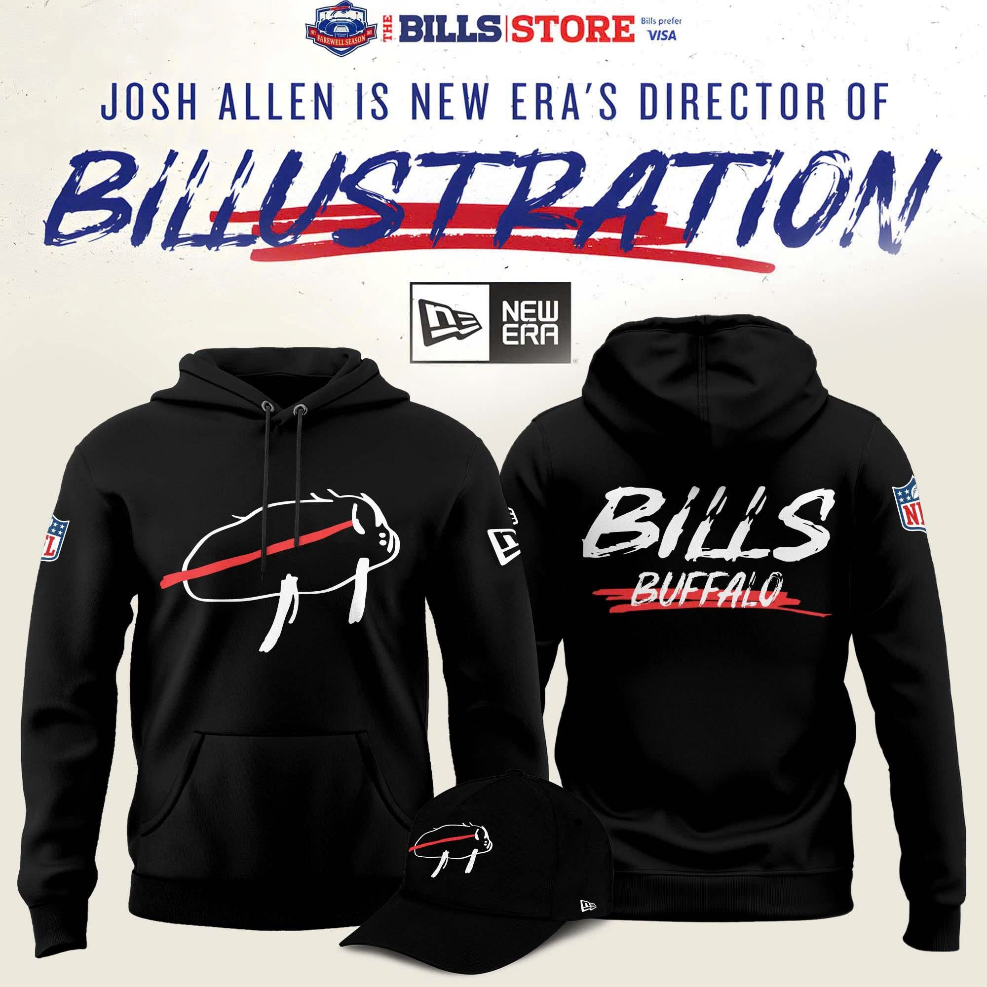 _Buffalo Bills Charging Potato Black Hoodie