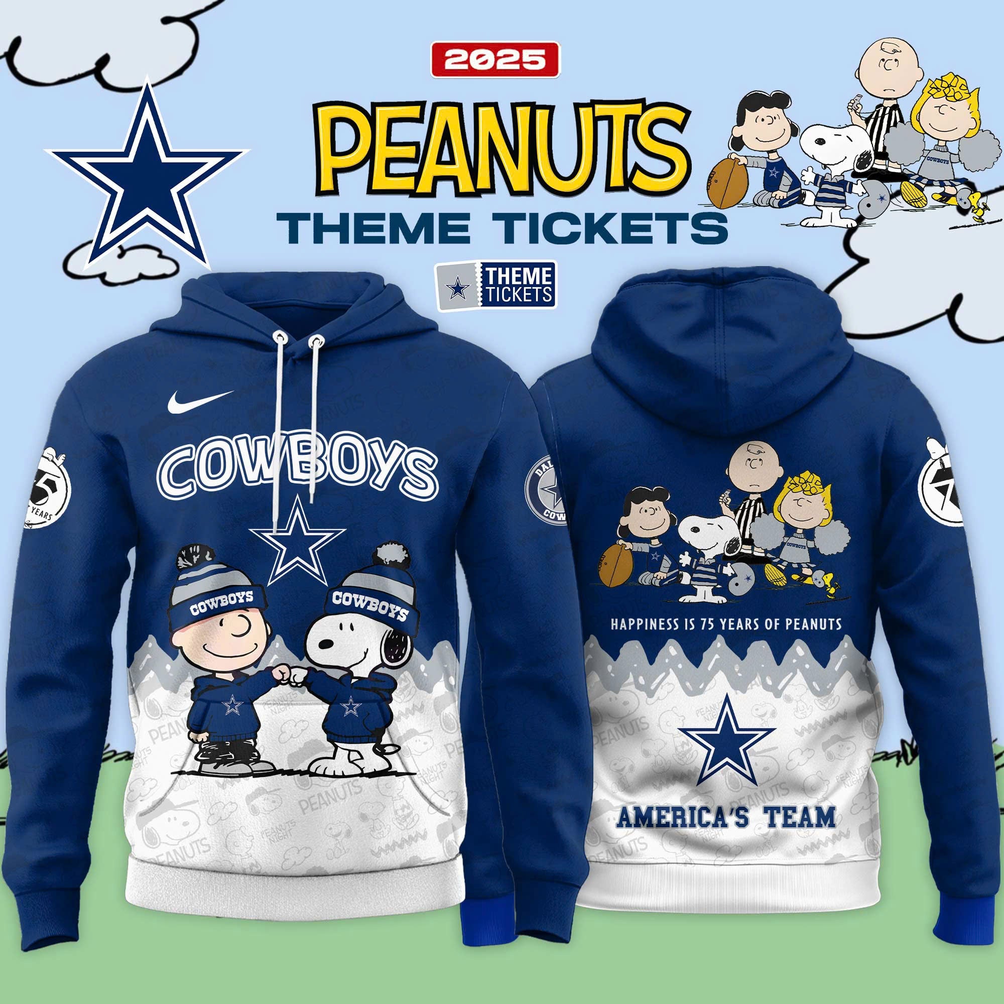 _ Dallas Cowboys x Peanuts Limited Editions 2025 Hoodie