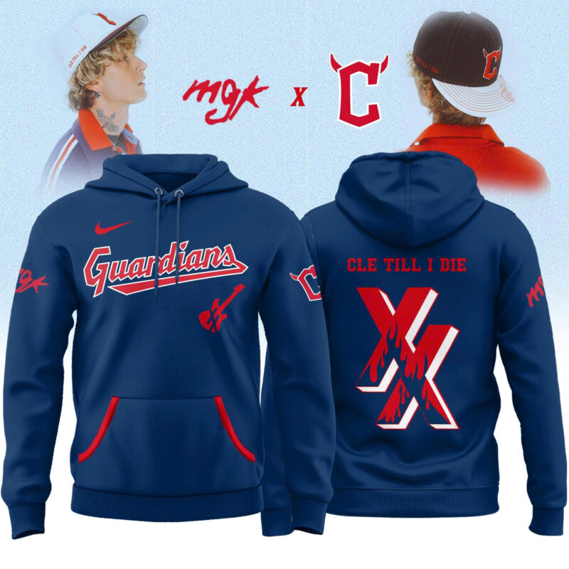 Cleveland Guardians x Mgk 2025 Limited Hoodie Navy