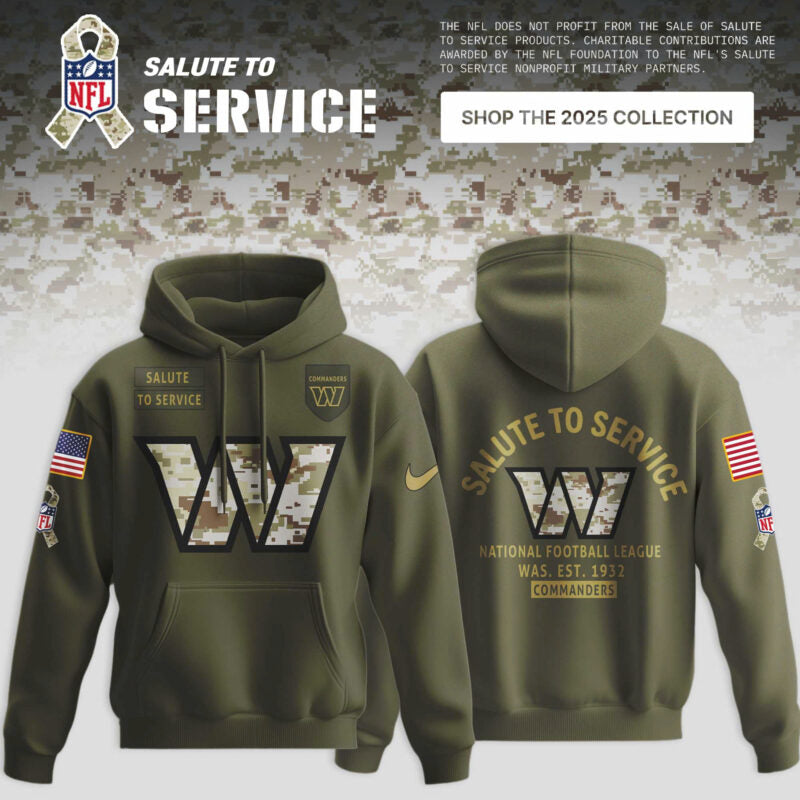 Washington Commanders Olive 2025 NFL Salute to Service Limited Hoodie