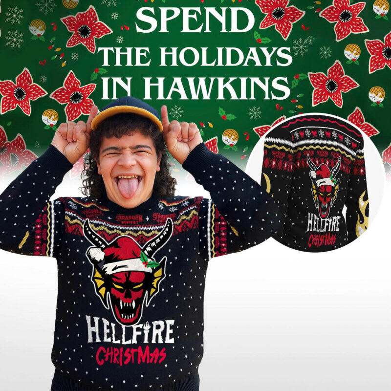 _Stranger Things Hellfire Club Christmas Special Edition Knitted Sweater