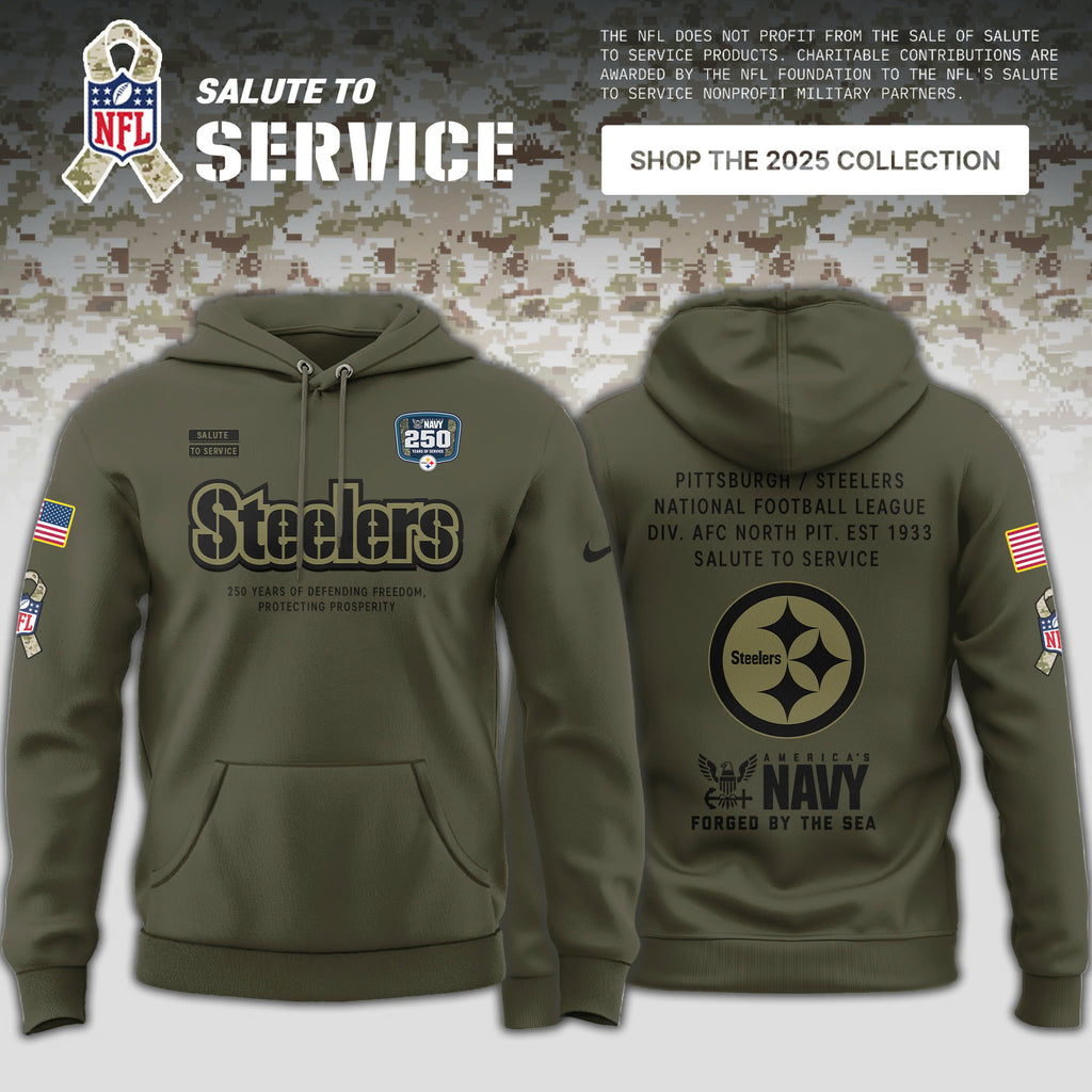 _ Pittsburgh Steelers US Navy's 250th Birthday Limited Editions Hoodie
