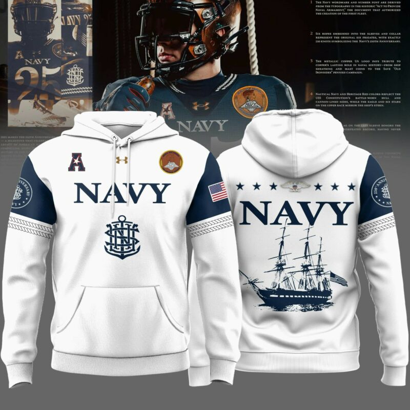 _ Navy Midshipmen 250th Anniversary Uniform Special Edition Hoodie