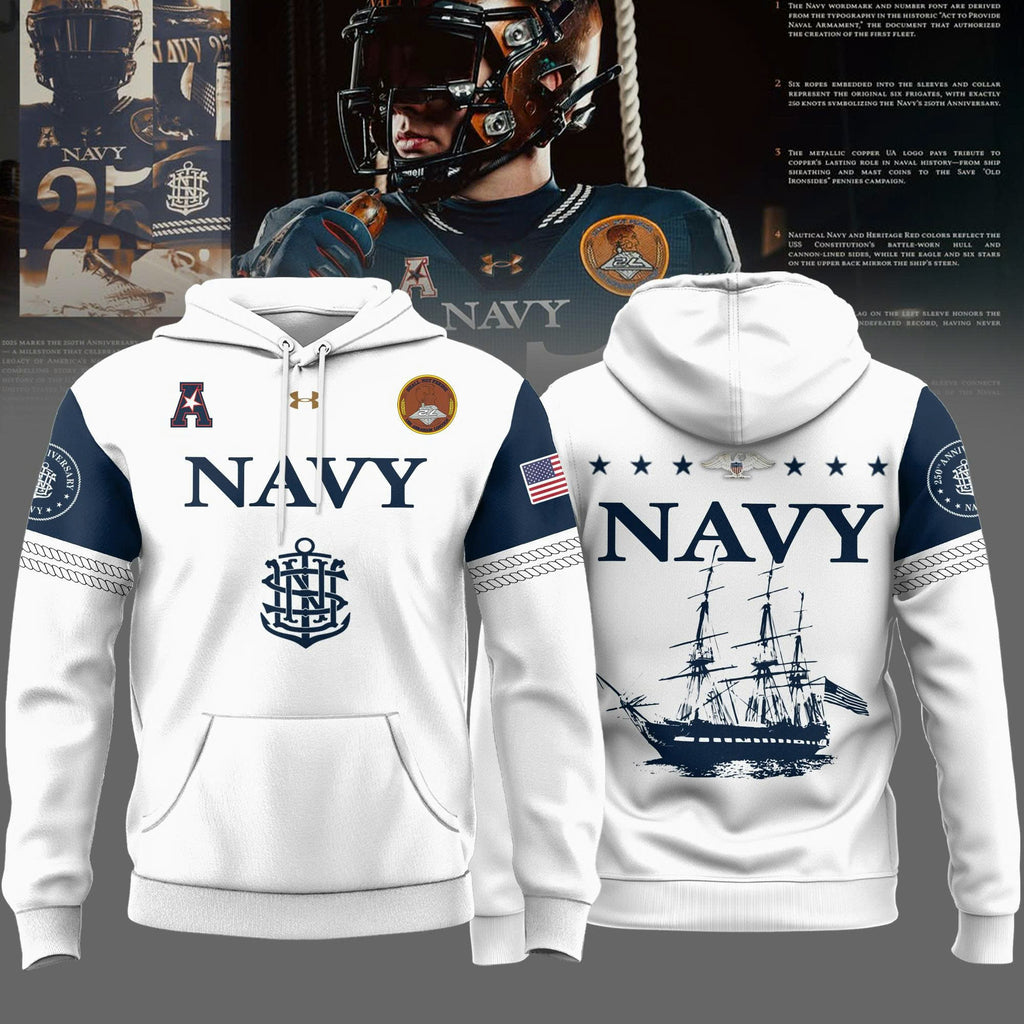 _ Navy Midshipmen 250th Anniversary Uniform Special Edition Hoodie