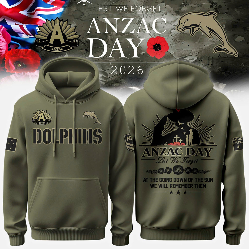 Dolphins Anzac Day Hoodie