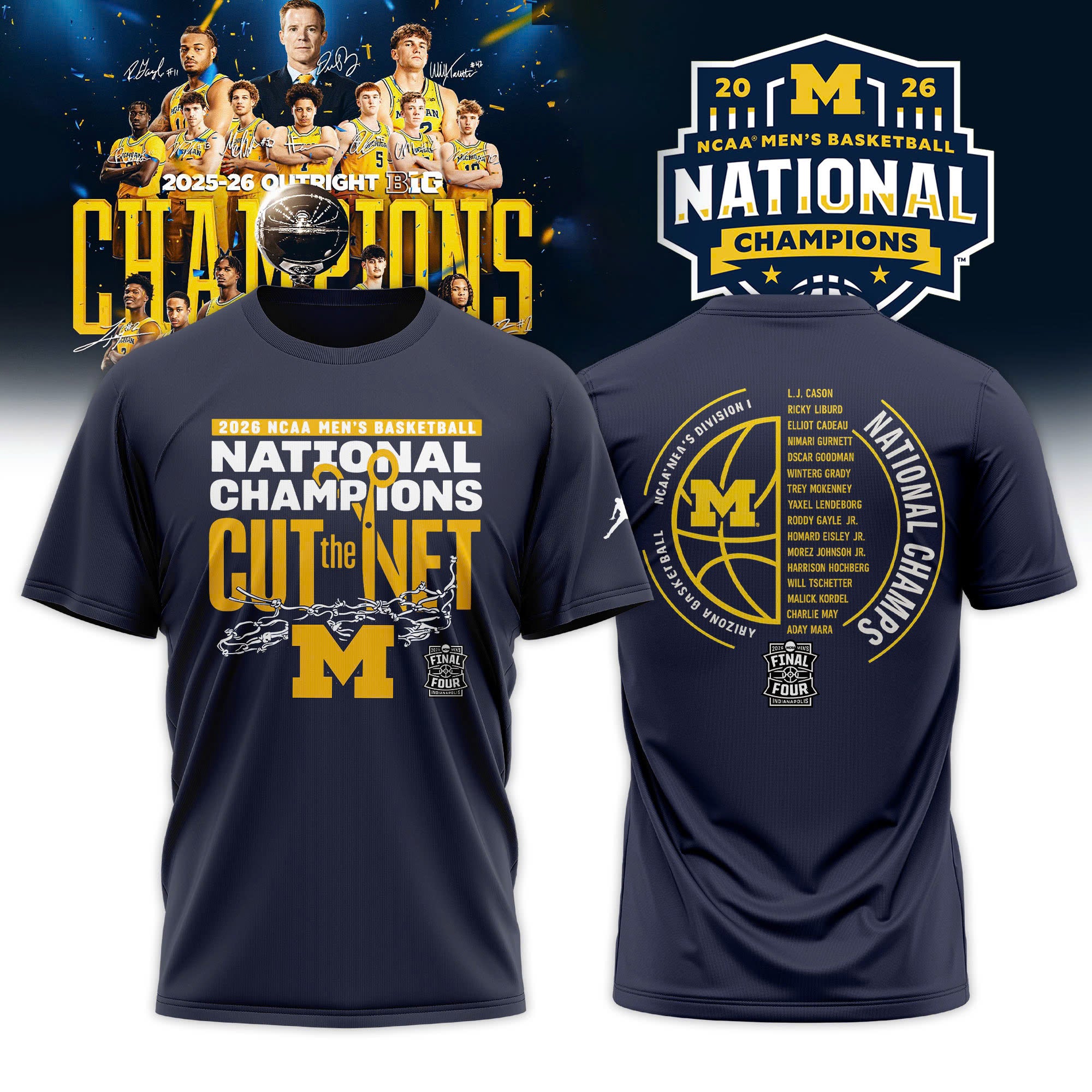 _ MW 2026 NCAA Men's Basketball National Champions Locker Room T-Shirt
