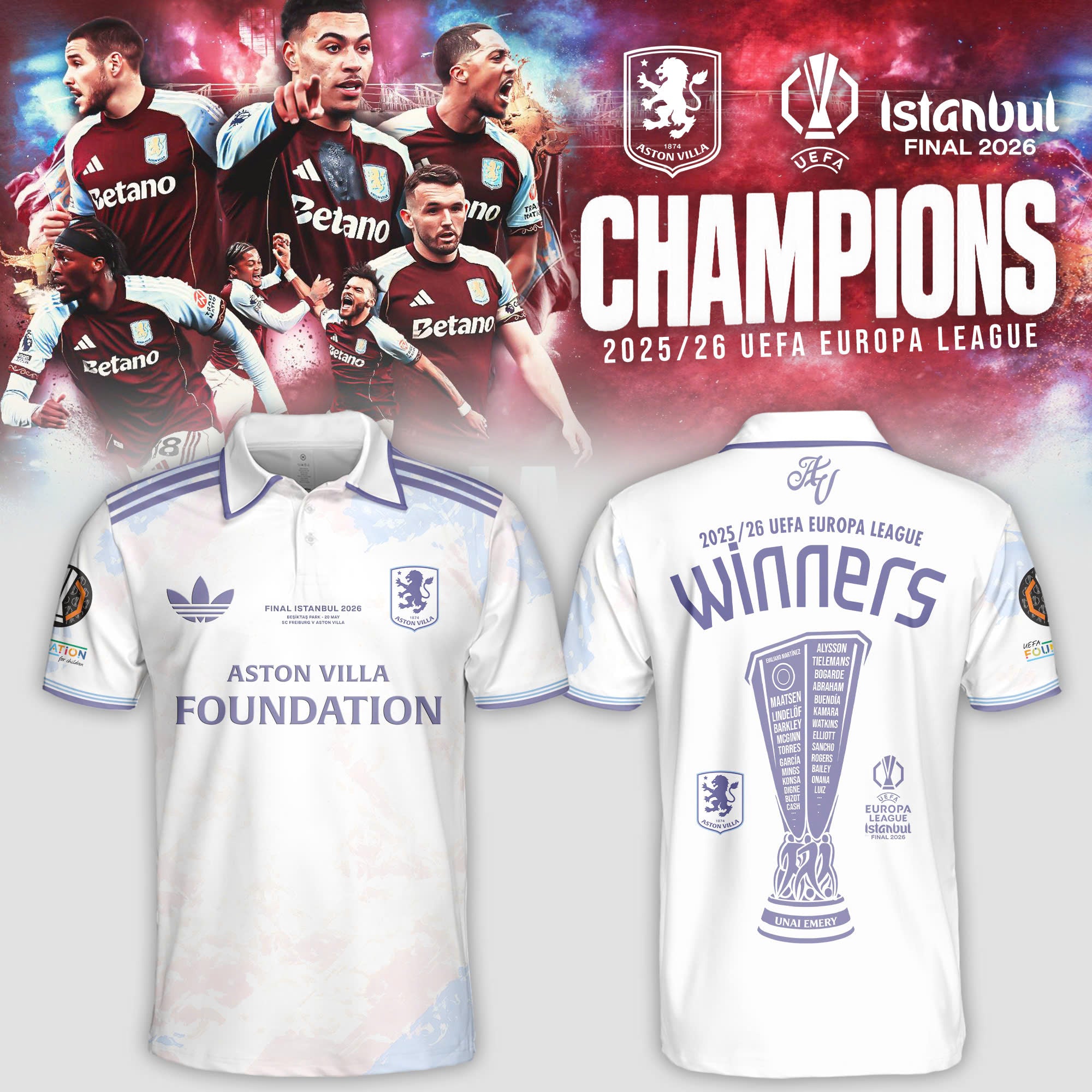 AVL Europa League 2026 Winners Limited Edition Polo